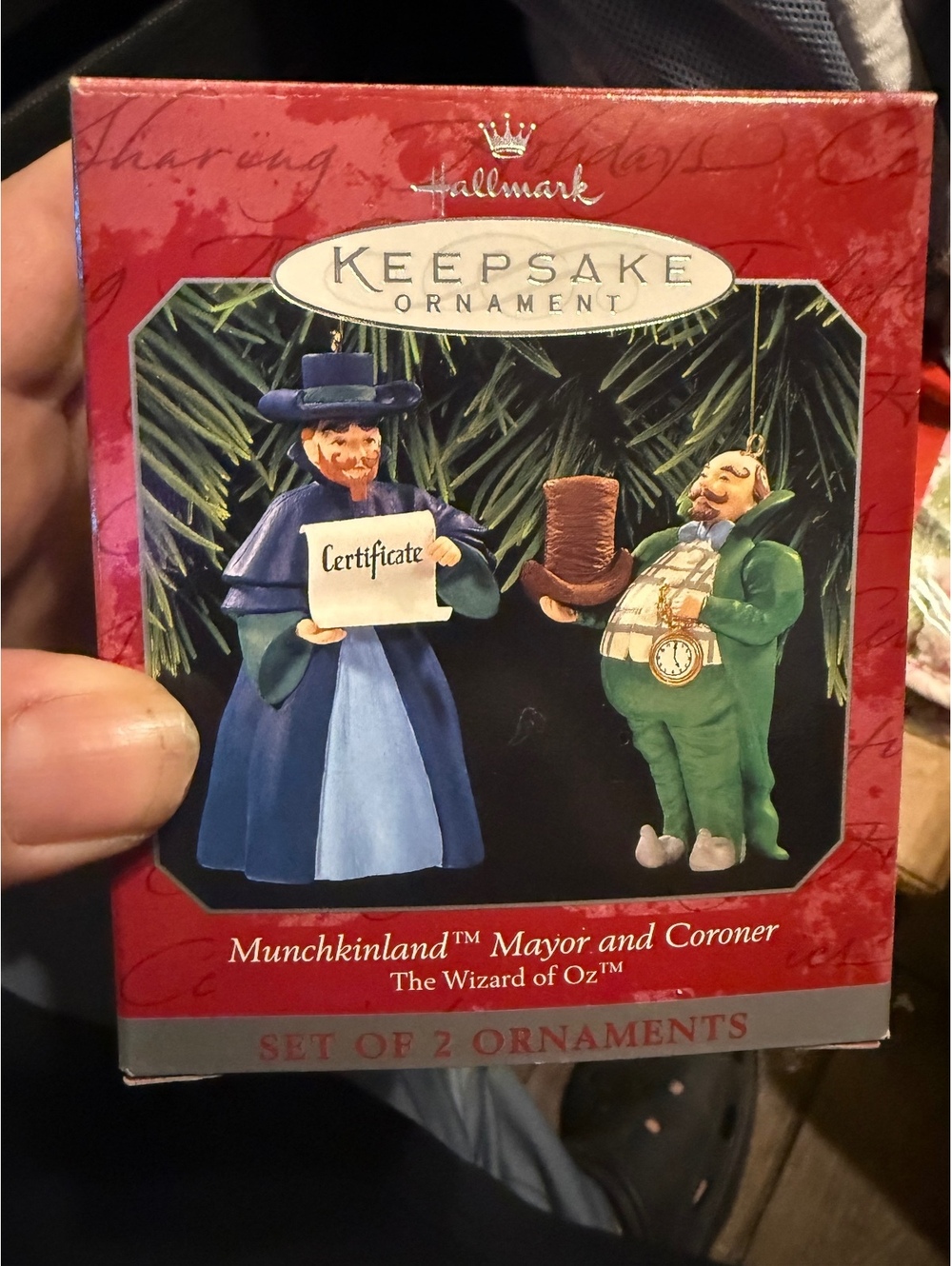 Hallmark Keepsake Ornament Munchkinland Mayor and Coroner The Wizard of Oz Set